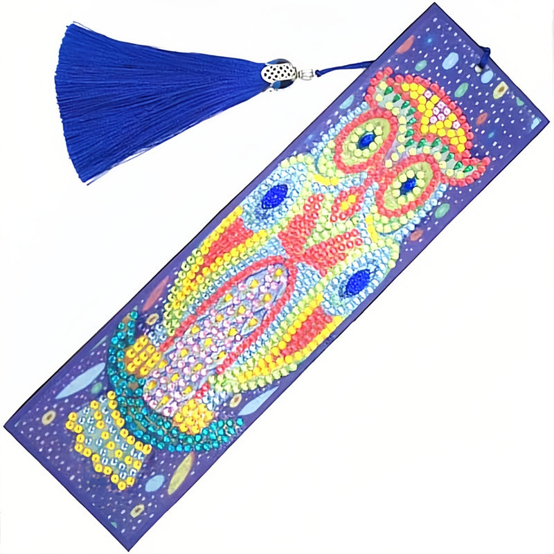 Owl with Wide Eyes Leather Bookmark Diamond Painting Kits