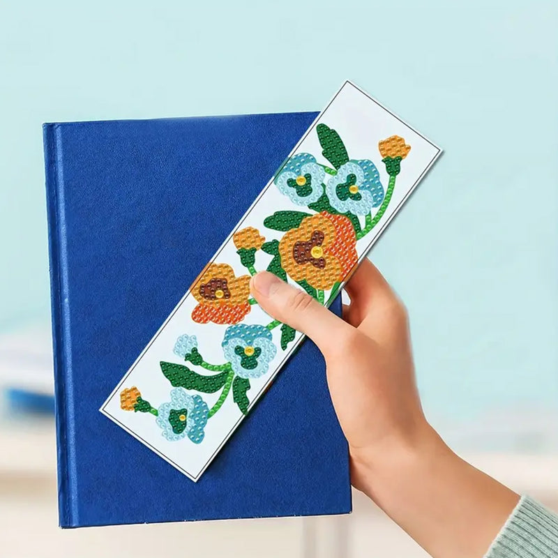 10Pcs The World of Flowers And Birds Acrylic Bookmark Diamond Painting Kits