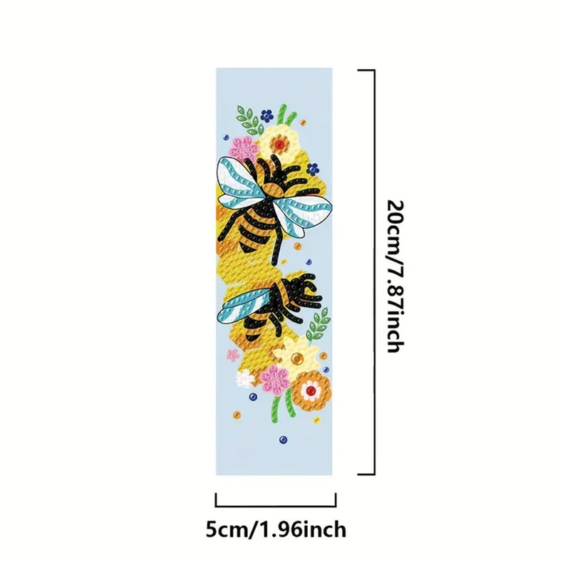 10Pcs Lotus, Trees, Bees And Dragonfly Acrylic Bookmark Diamond Painting Kits