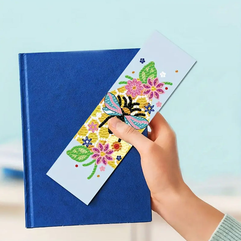 10Pcs Lotus, Trees, Bees And Dragonfly Acrylic Bookmark Diamond Painting Kits