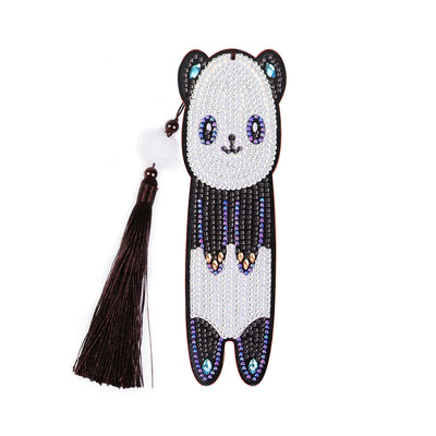 4Pcs Panda, Bear, Cat and Rabbit Leather Bookmark Diamond Painting Kits