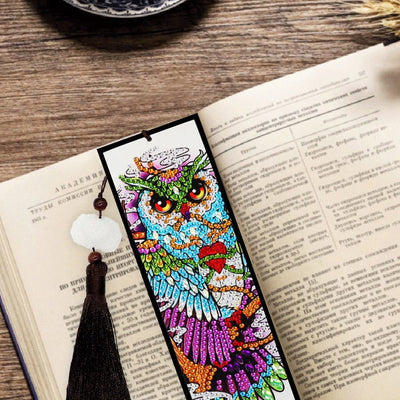 2Pcs Owl's Family Leather Bookmark Diamond Painting Kits