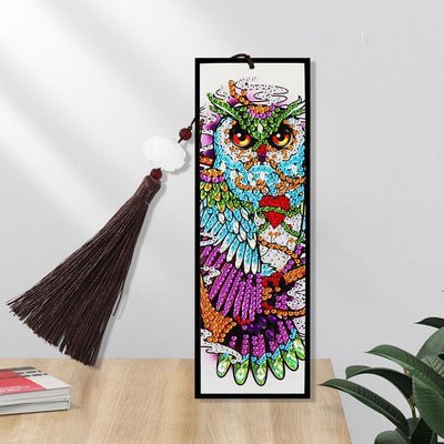 2Pcs Owl's Family Leather Bookmark Diamond Painting Kits