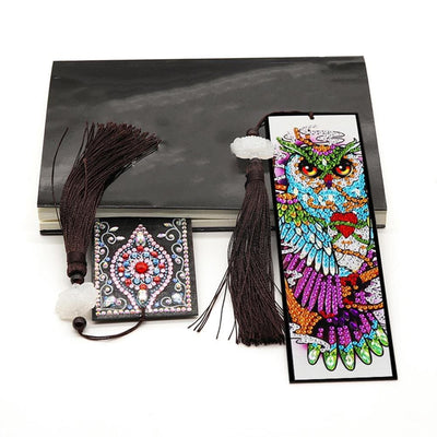 2Pcs Owl's Family Leather Bookmark Diamond Painting Kits