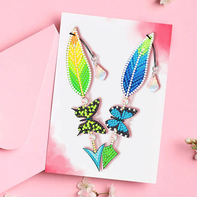 6Pcs Arrow Feather Butterfly Acrylic Bookmark Diamond Painting Kits