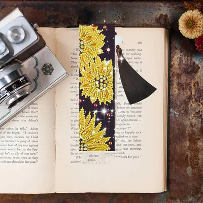 Yellow Chrysanthemum Leather Bookmark Diamond Painting Kits