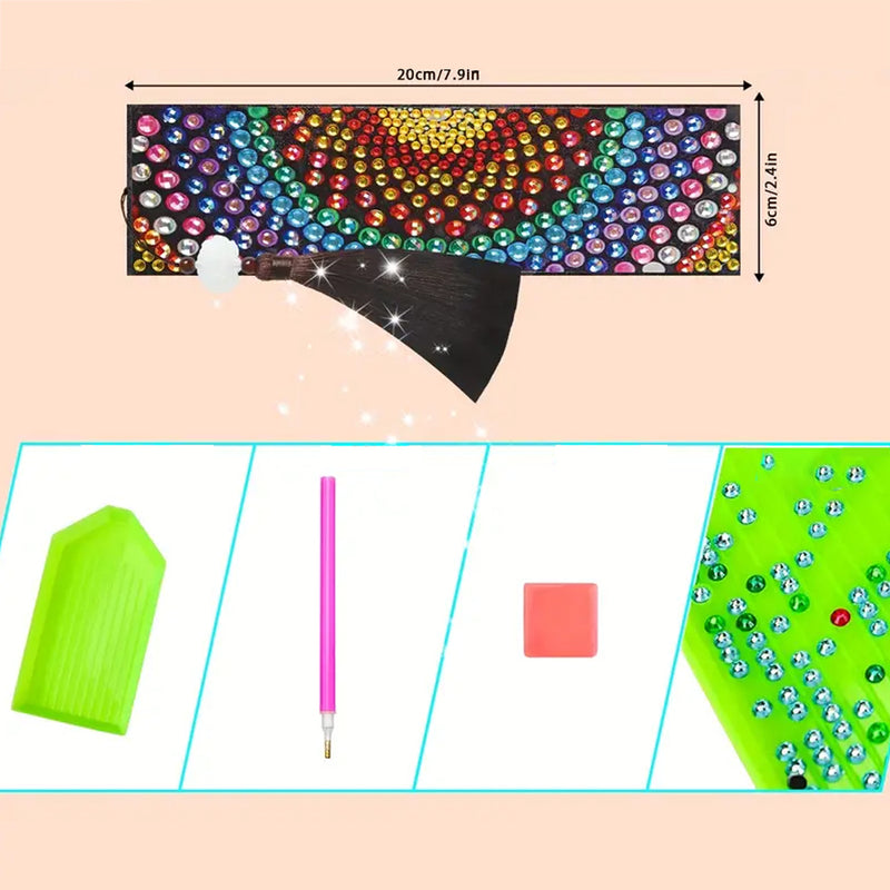 Polka Dot Semicircle Leather Bookmark Diamond Painting Kits