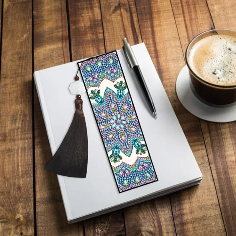 Snowflake Mandala Leather Bookmark Diamond Painting Kits