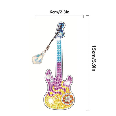 4Pcs Popular Guitar Acrylic Bookmark Diamond Painting Kits