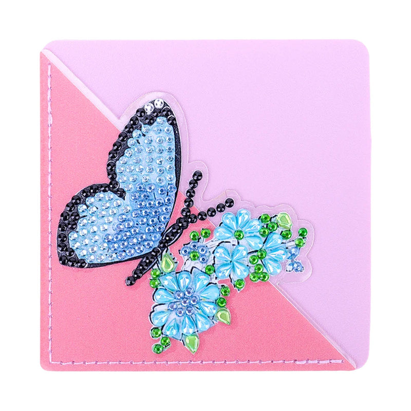 6Pcs Butterfly Flower PU Corner Cover Bookmark Diamond Painting Kits