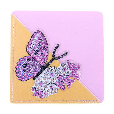 6Pcs Butterfly Flower PU Corner Cover Bookmark Diamond Painting Kits