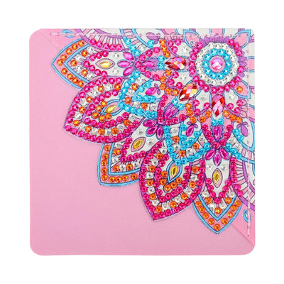 8Pcs Beautiful Mandala Flower PU Corner Cover Bookmark Diamond Painting Kits