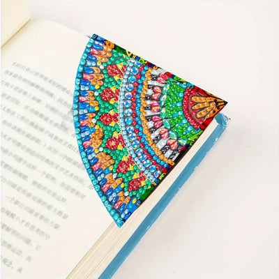 4Pcs Popular Mandala PU Corner Cover Bookmark Diamond Painting Kits