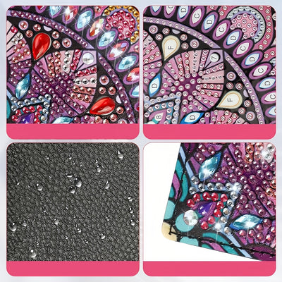 2Pcs Complex Mandala PU Corner Cover Bookmark Diamond Painting Kits