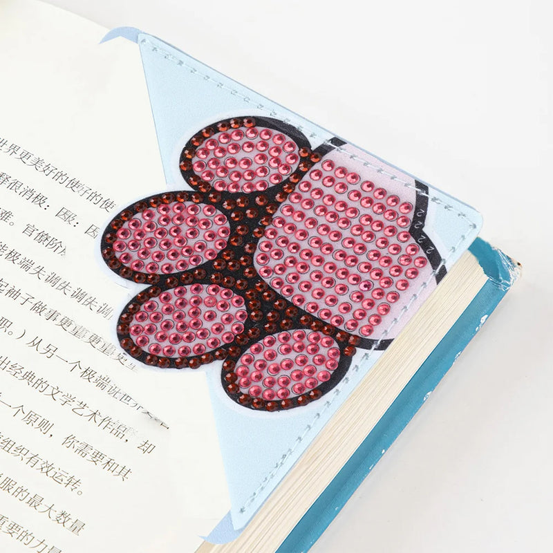 Cute Animal Paw PU Corner Cover Bookmark Diamond Painting Kits