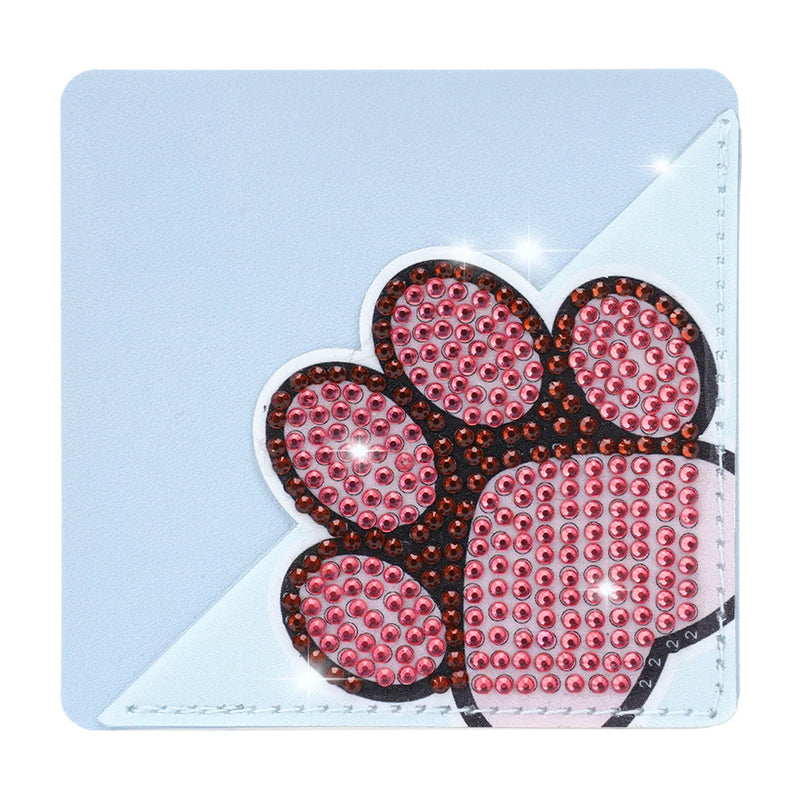 Cute Animal Paw PU Corner Cover Bookmark Diamond Painting Kits