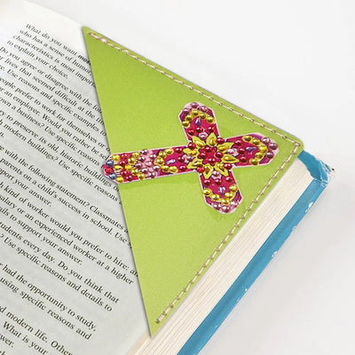 4Pcs Clorful Cross PU Corner Cover Bookmark Diamond Painting Kits