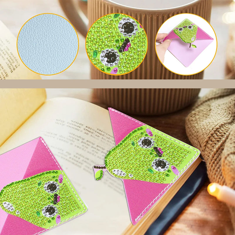 9Pcs Cute Summer Fruits PU Corner Cover Bookmark Diamond Painting Kits