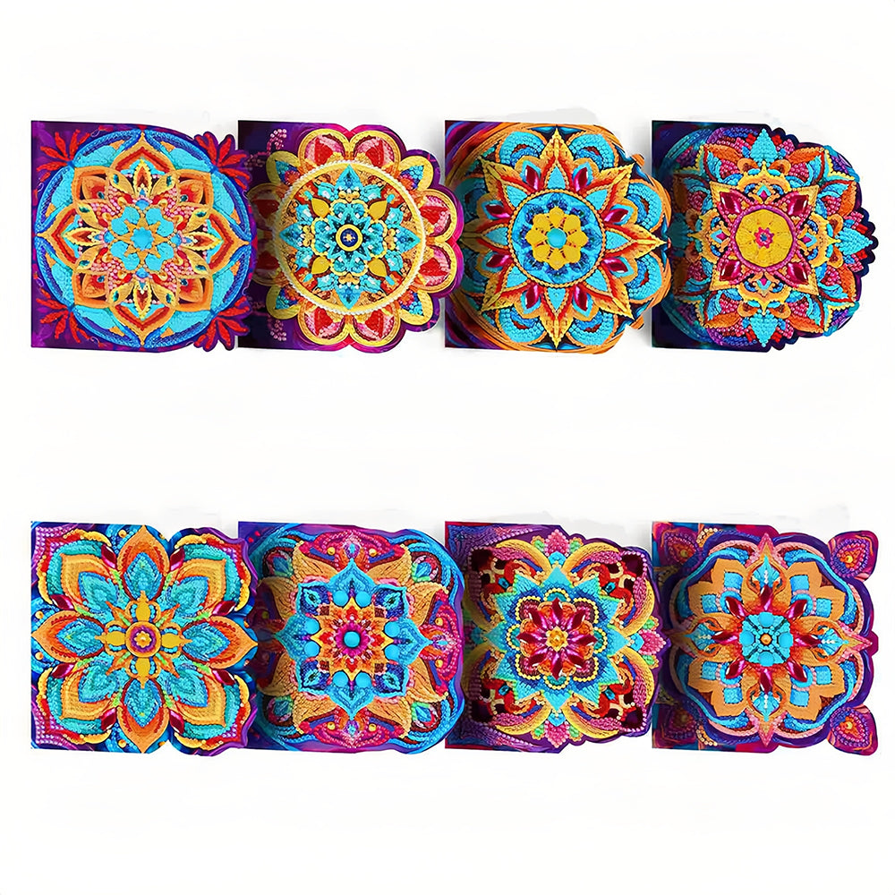 Beautiful Mandala Greeting Cards | 8 Pieces