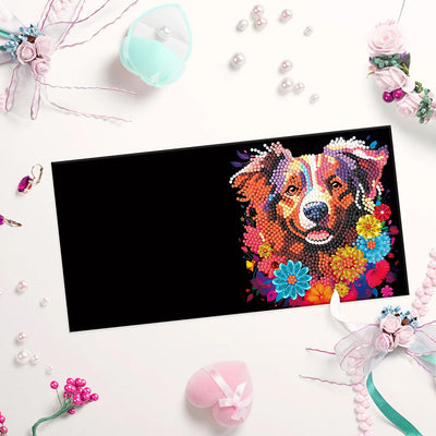 Dogs and Cats in Flowers Greeting Cards | 8 Pieces