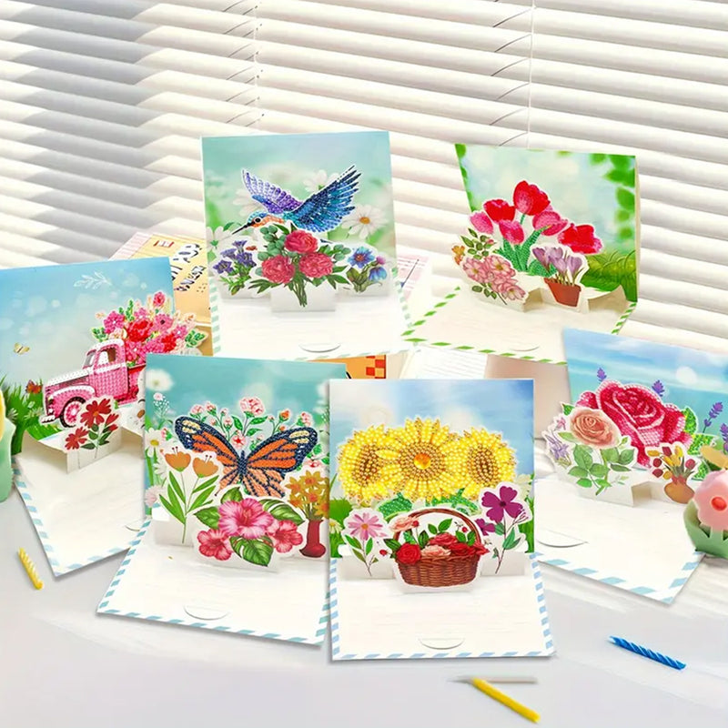 3D Thank You Greeting Cards | 8 Pieces