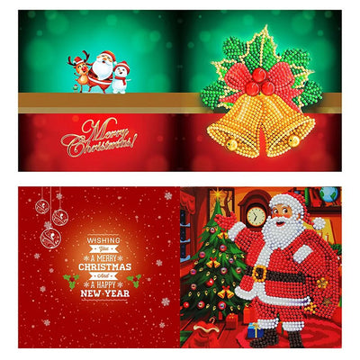 Cartoon Christmas Greeting Cards | 8 Pieces