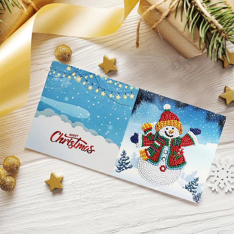 Cartoon Christmas Greeting Cards | 8 Pieces