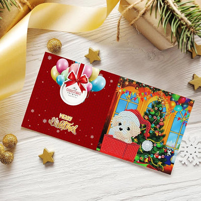 Cartoon Christmas Greeting Cards | 8 Pieces