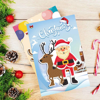 Cartoon Christmas and Birthday Greeting Cards | 8 Pieces