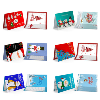 Cartoon Christmas Greeting Cards | 6 Pieces