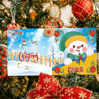 Cartoon Christmas Greeting Cards | 8 Pieces