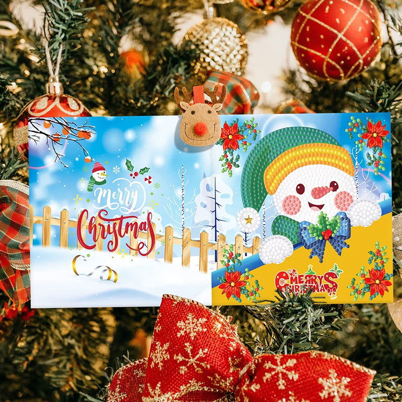 Cartoon Christmas Greeting Cards | 8 Pieces