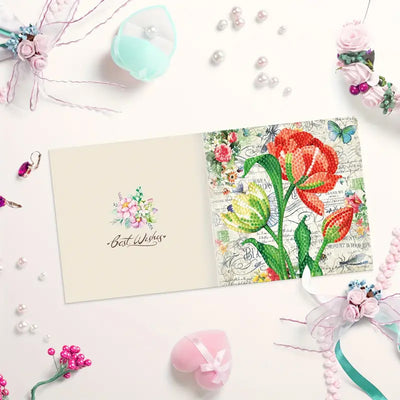 Flowers Greeting Cards | 8 Pieces