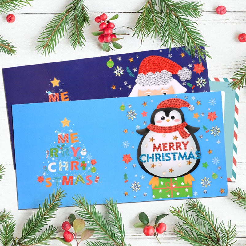 Cartoon Christmas Greeting Cards | 6 Pieces