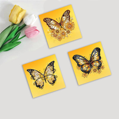 Yellow Butterfly Greeting Cards | 6 Pieces