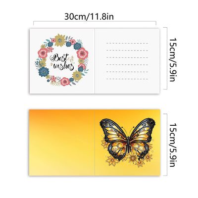 Yellow Butterfly Greeting Cards | 6 Pieces