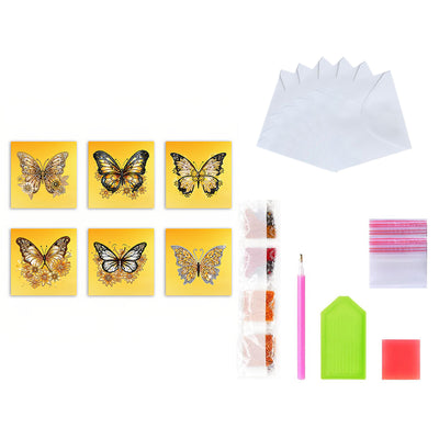 Yellow Butterfly Greeting Cards | 6 Pieces