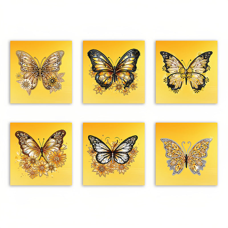 Yellow Butterfly Greeting Cards | 6 Pieces