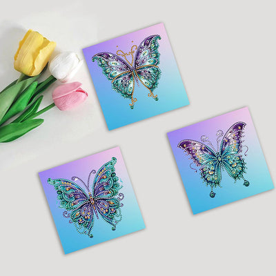 Blue Butterfly Greeting Cards | 6 Pieces