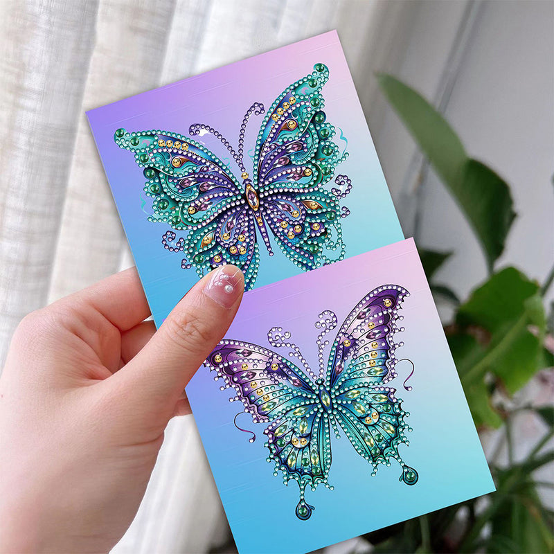 Blue Butterfly Greeting Cards | 6 Pieces