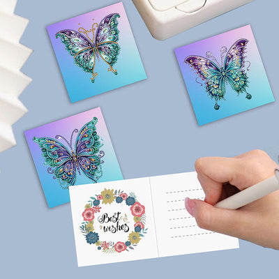 Blue Butterfly Greeting Cards | 6 Pieces