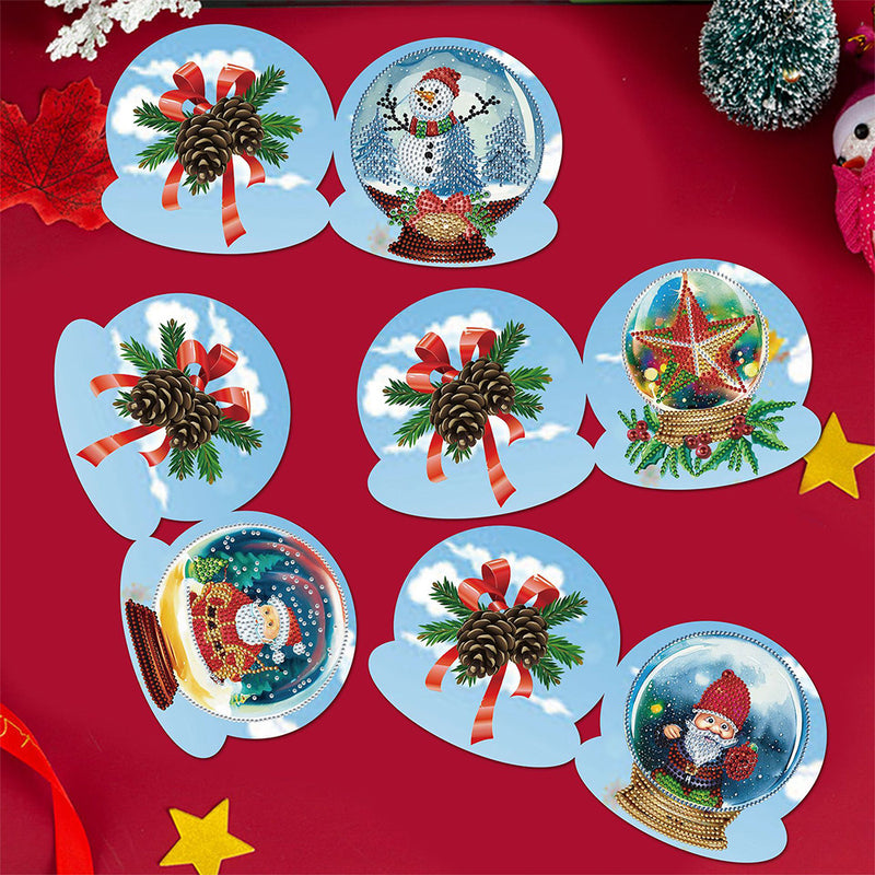 Christmas Crystal Ball Greeting Cards | 10 Pieces