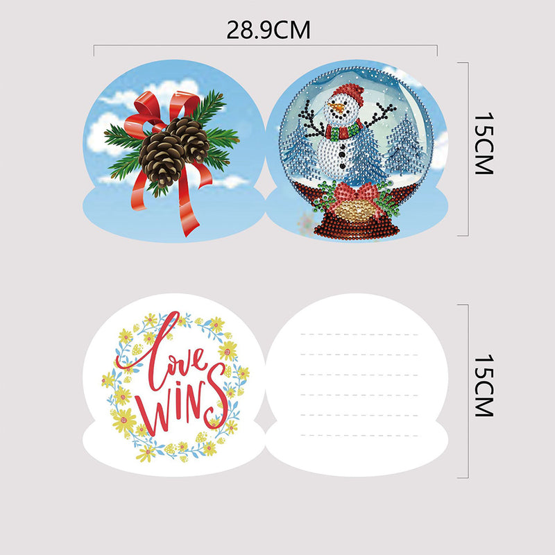 Christmas Crystal Ball Greeting Cards | 10 Pieces