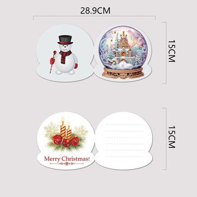 Christmas Crystal Ball Greeting Cards | 6 Pieces