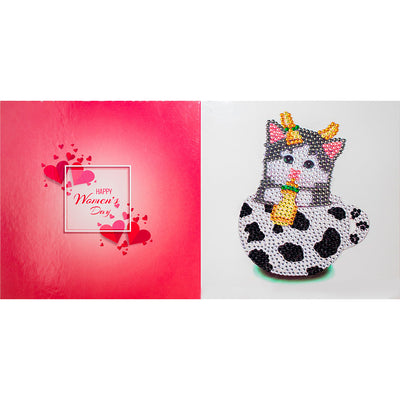 Valentine's Day Teacup Cat Greeting Cards | 10 Pieces