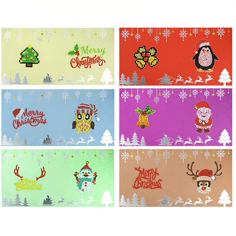 Cute Christmas Animals Greeting Cards | 6 Pieces