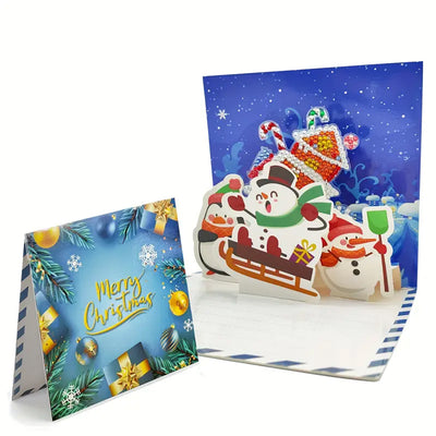 3D Christmas Greeting Cards | 6 Pieces