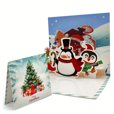 3D Christmas Greeting Cards | 6 Pieces