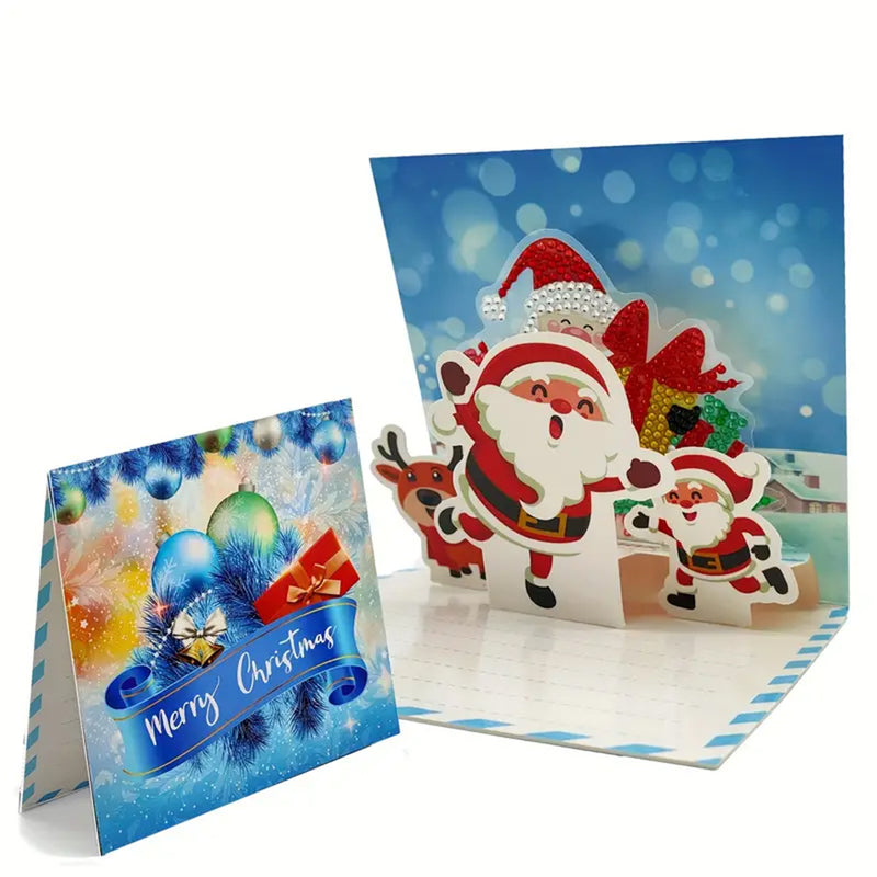 3D Christmas Greeting Cards | 6 Pieces