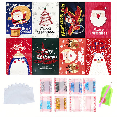 Merry Christmas Greeting Cards | 8 Pieces